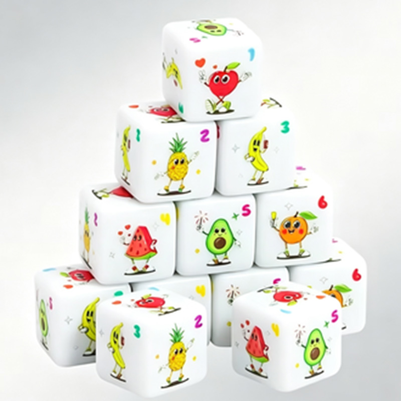 12Pcs Fruit Theme D6 Dice Set  - Board Game Live 评论和价格